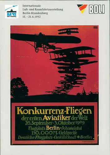 Ansichtskarte Berlin ILA Historisches Plakat Sonderstempel 1992