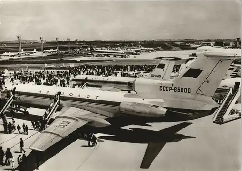 Ansichtskarte  Mittelstrecken-Verkehrsflugzeug Tu-154 Tupolev Flugzeug 1970