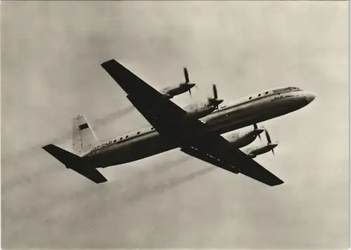 Ansichtskarte  Verkehrsflugzeug IL-18 Flugwesen - Flugzeuge 1970