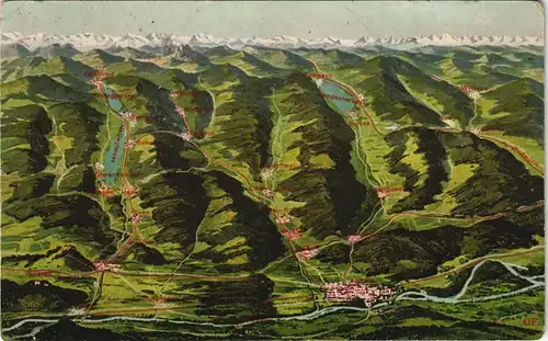 Ansichtskarte Möriken-Wildegg Landkarten AK Umland Aargau 1912