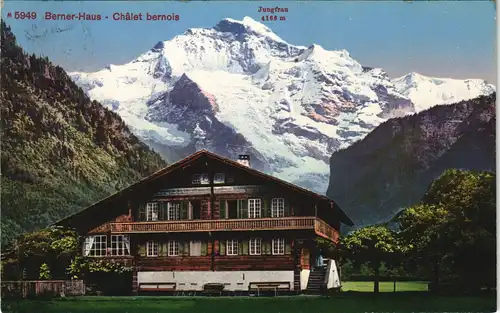 Ansichtskarte .Schweiz Berner-Haus Châlet bernois 1915
