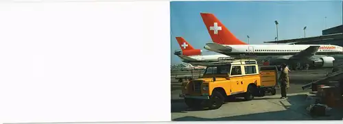 Sammelkarte  Flugwesen Flugzeug Grusskarte (frankiert) der Suisse Air 1988