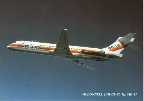 MCDONNELL DOUGLAS, Typ MD-87 AERO Lloyd Flugwesen Flugzeug 1990