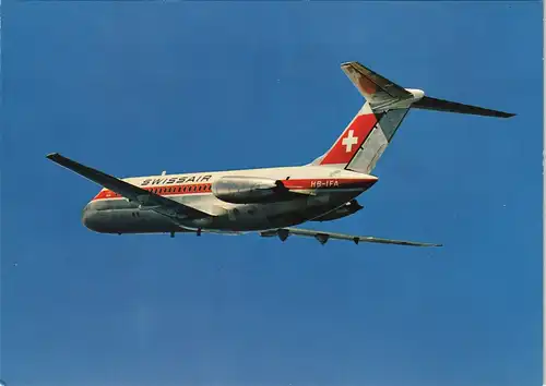 Ansichtskarte .Schweiz Flugwesen Flugzeug SWISSAIR DC 9 1980