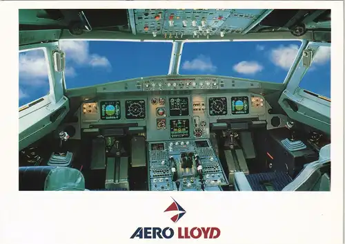 AERO LLOYD Airbus A320 Cockpit Flugwesen Airplane Flugzeug 1990