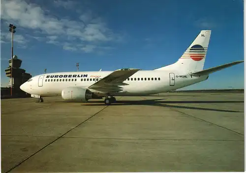 Tegel-Berlin Flugwesen Airplane Flugzeug Boeing 737-300 der EuroBerlin 1990