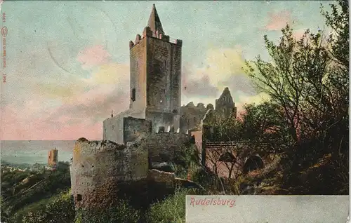 Ansichtskarte Saaleck-Bad Kösen Rudelsburg 1908