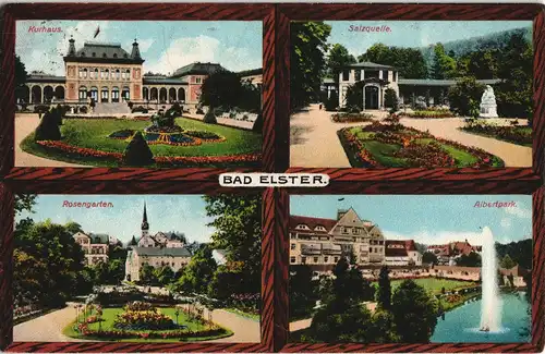 Ansichtskarte Bad Elster Kurhaus, Salzquelle, Albertpark 1921