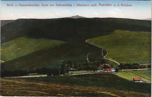 Hahnenklee-Bockswiese-Goslar Hannoverschen Turm  Oberharz   Brocken 1912