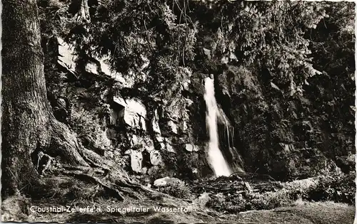 Ansichtskarte Clausthal-Zellerfeld Spiegeltaler Wasserfall 1963