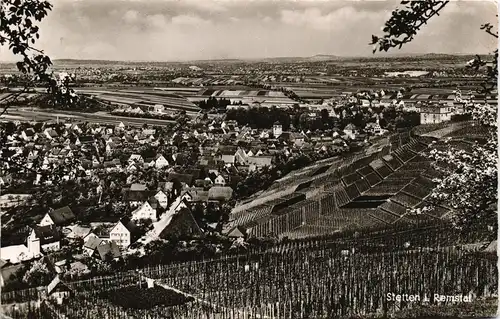 Stetten am kalten Markt Panorama  Totalansicht 1960   gel  Landpoststempel