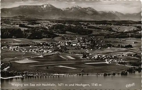 Waging am See Luftaufnahme Panorama Ansicht See & Berge 1965/1963