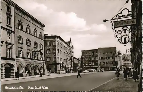 Ansichtskarte Rosenheim Partie am Max-Josef-Platz 1950