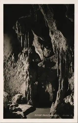 Ansichtskarte Schwangau Grotte Schloß Neuschwanstein 1950