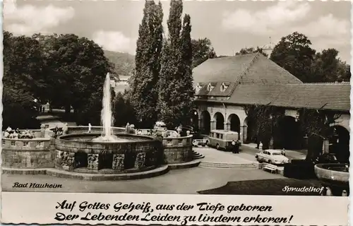 Ansichtskarte Bad Nauheim Sprudelhof Sprudel Wasserspiele Kurpark 1955