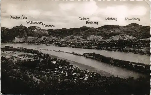 Nonnenwerth-Remagen Siebengebirge mit Blick auf die Insel Nonnenwerth 1957