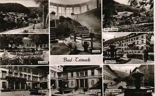 Bad Teinach-Zavelstein Mehrbildkarte mit kurpark,   Hotel Hirsch uvm. 1961