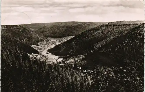 Ansichtskarte Bad Wildbad Panorama-Ansicht Blick ins Enztal 1958