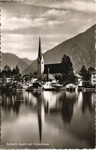Ansichtskarte Rottach-Egern Panorama-Ansicht mit Tegernsee 1957