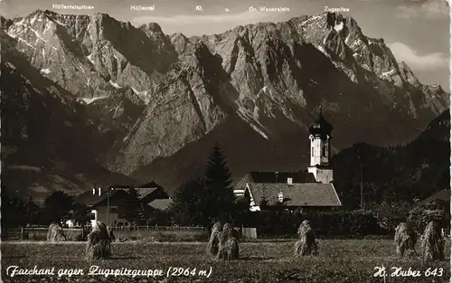 Ansichtskarte Farchant Farchant gegen Zugspitzgruppe (2964 m) 1958