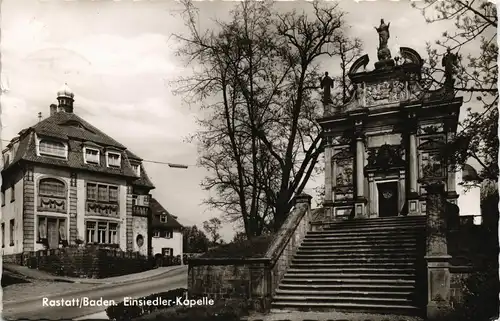 Ansichtskarte Rastatt Partie an der Einsiedler-Kapelle 1965