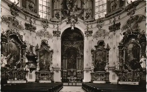 Ansichtskarte Ettal Kloster Abtei Ettal Abteikirche Innenansicht 1960