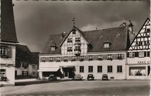 Langenau Hotel Krone Bes.: Fritz Schüle / Fleischwarenfabrik 1963