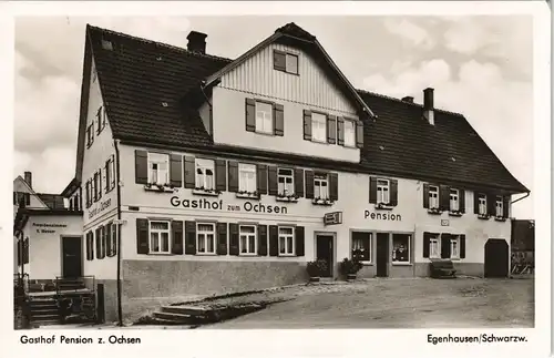 Ansichtskarte Egenhausen Pension & Gasthof zum Ochsen 1957