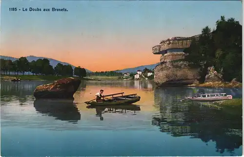 Ansichtskarte Les Brenets Le Doubs aux Brenets 1914