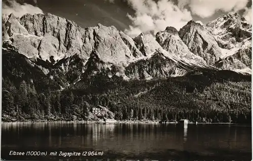 Garmisch-Partenkirchen Eibsee (1000 m) mit Zugspitze (2 964 m) 1960
