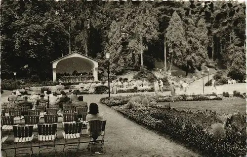 Ansichtskarte Bad Salzschlirf Kurpark mit Musik-Pavillon 1960