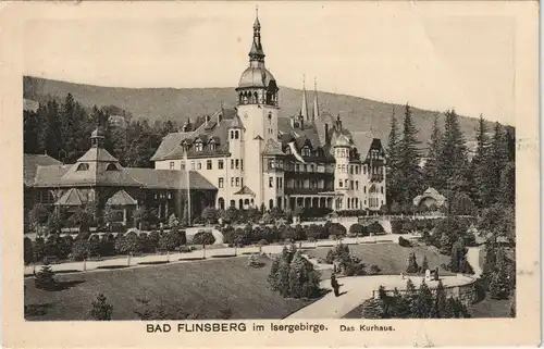 Postcard Bad Flinsberg Świeradów-Zdrój Das Kurhaus 1912