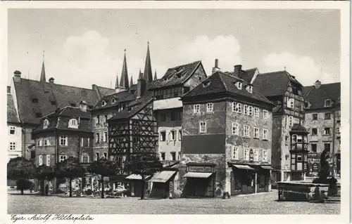 Postcard Eger Cheb Marktplatz 1932