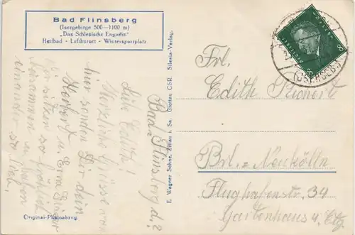 Bad Flinsberg Świeradów-Zdrój Heufuderbaudebaude u. Stadt 1931