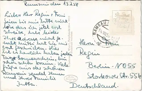 Ramsau bei Berchtesgaden Mehrbildkarte mit 9 Umlandansichten 1958