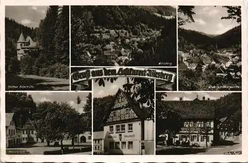 Wirsberg Oberfranken Mehrbild-AK  Markt Rathaus Sparkasse, Hotel Post uvm. 1953