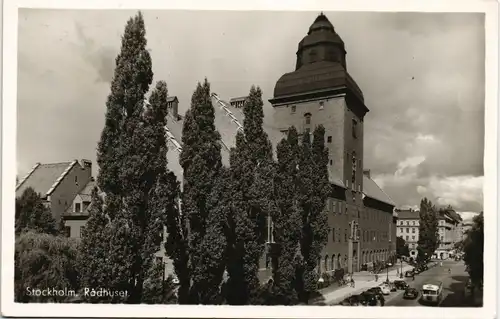 Postcard Stockholm Rådhuset, Rathaus, Town Hall 1955