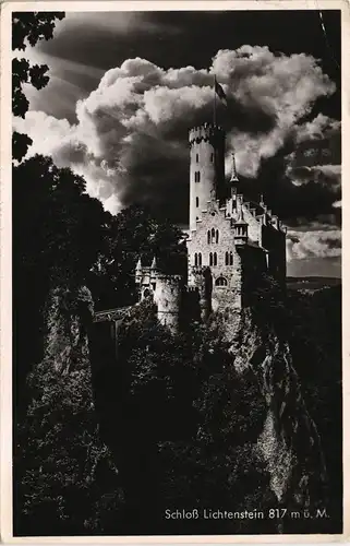 Lichtenstein (Württemberg) Schloss Lichtenstein Gesamtansicht (Castle View) 1951