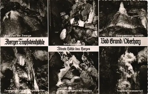 Bad Grund (Harz) Mehrbildkarte Harz Höhle Iberger Tropfsteinhöhle 1960