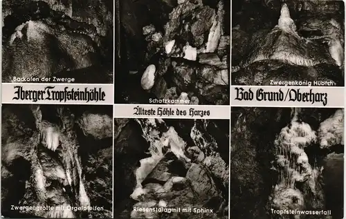 Bad Grund (Harz) Mehrbildkarte Harz Höhle Iberger Tropfsteinhöhle 1960