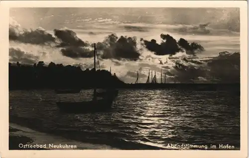 Neukuhren (Kuršiai/Пионерский) Abendstimmung im Hafen Ostseebad Ostsee 1930
