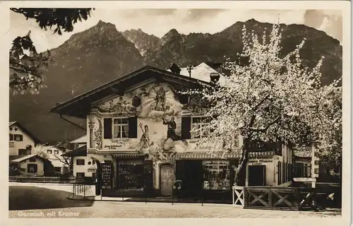 Garmisch-Garmisch-Partenkirchen Straßen - Kramer, bemaltes Haus 1937