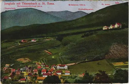 CPA Jungholtz Jungholz mit Thierenbach u. St. Anna. 1917