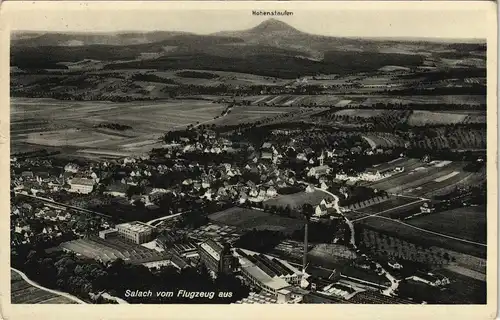 Ansichtskarte Salach Luftbild - Fabrik 1934