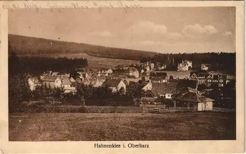 Ansichtskarte Hahnenklee-Bockswiese-Goslar Hütte an der Stadt 1926