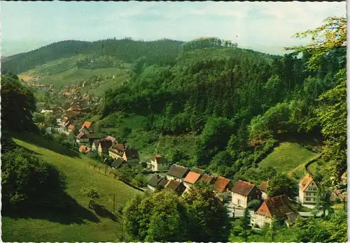 Bad Grund (Harz) Panorama-Ansicht Blick vom Iberger Kaffeehaus 1970