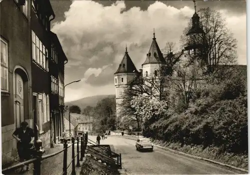 Ansichtskarte Schleusingen Partie an der Bertholdsburg DDR AK 1971