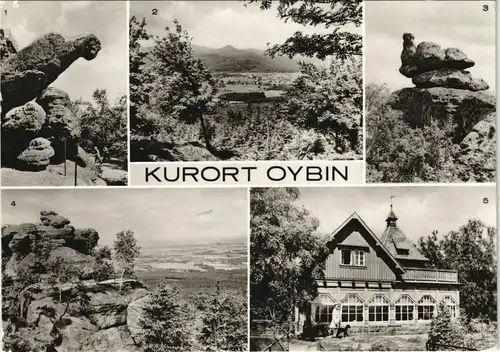Ansichtskarte Oybin DDR Mehrbild-AK mit Umland-Ansichten "Töpfer" 1979/1977