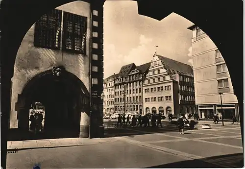 Ansichtskarte Leipzig Markt, Blick zur Alten Waage, DDR AK 1967