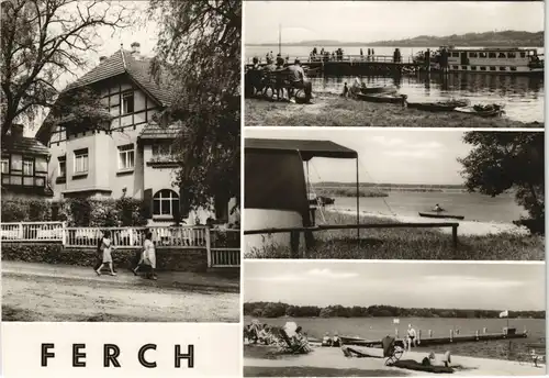 Ansichtskarte Ferch-Schwielowsee DDR Mehrbild-AK mit 4 Foto-Ansichten 1977